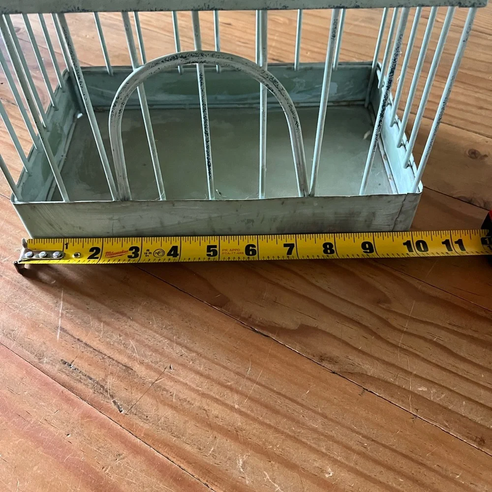 Vintage Green Metal Decorative Birdcage - Picture 6 of 10